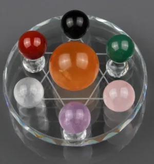 7 Chakra Natural Stone Globe Set