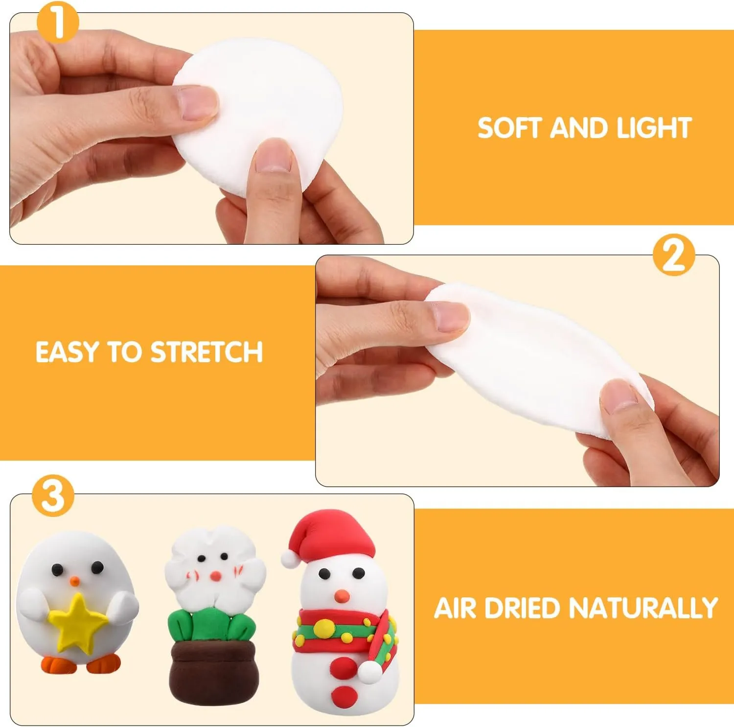 72 Pcs 2.38lbs Air Dry Clay Modeling Magic Ultra Light Modeling Clay for Kids DIY for Sculpting Air Dry School Gift(White)