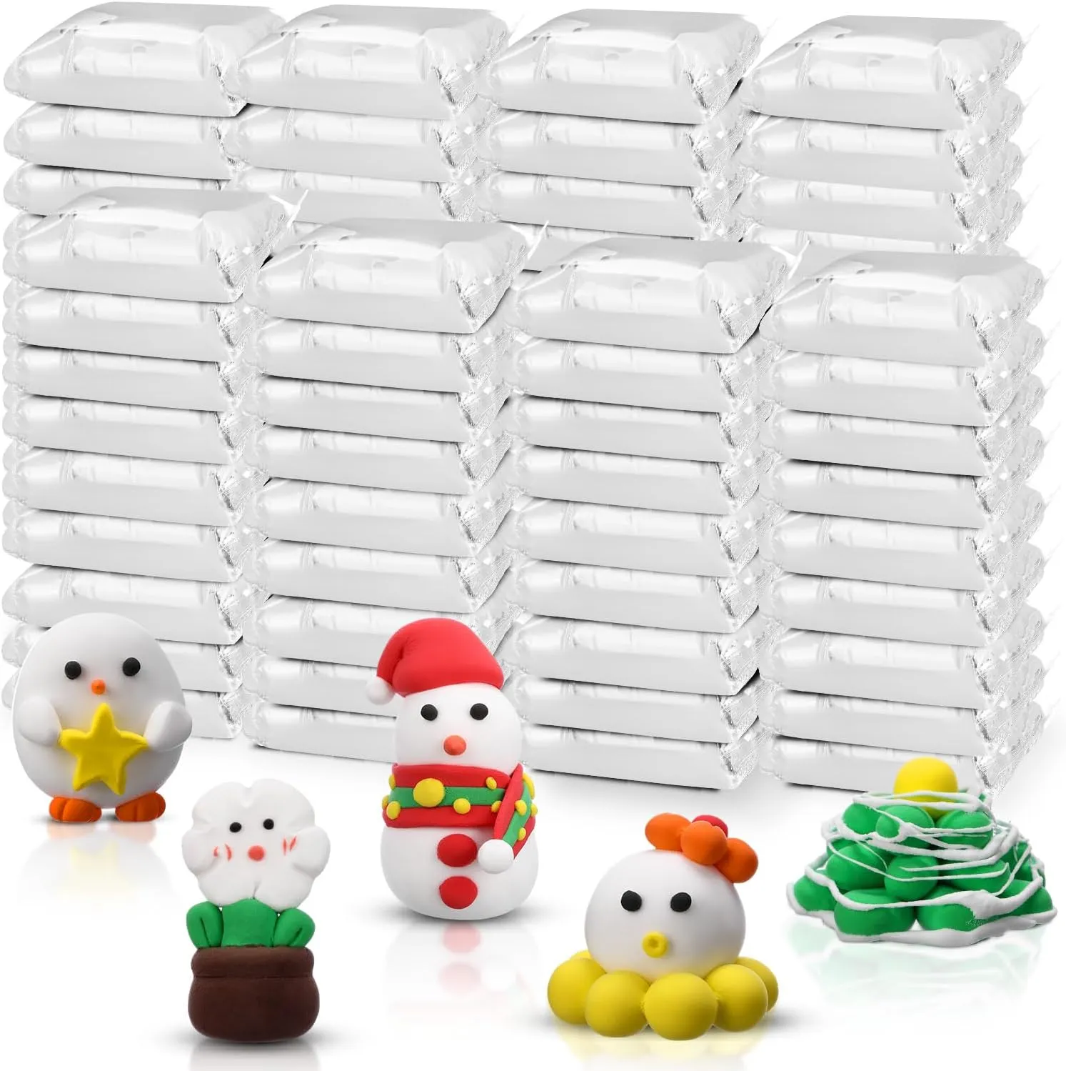 72 Pcs 2.38lbs Air Dry Clay Modeling Magic Ultra Light Modeling Clay for Kids DIY for Sculpting Air Dry School Gift(White)