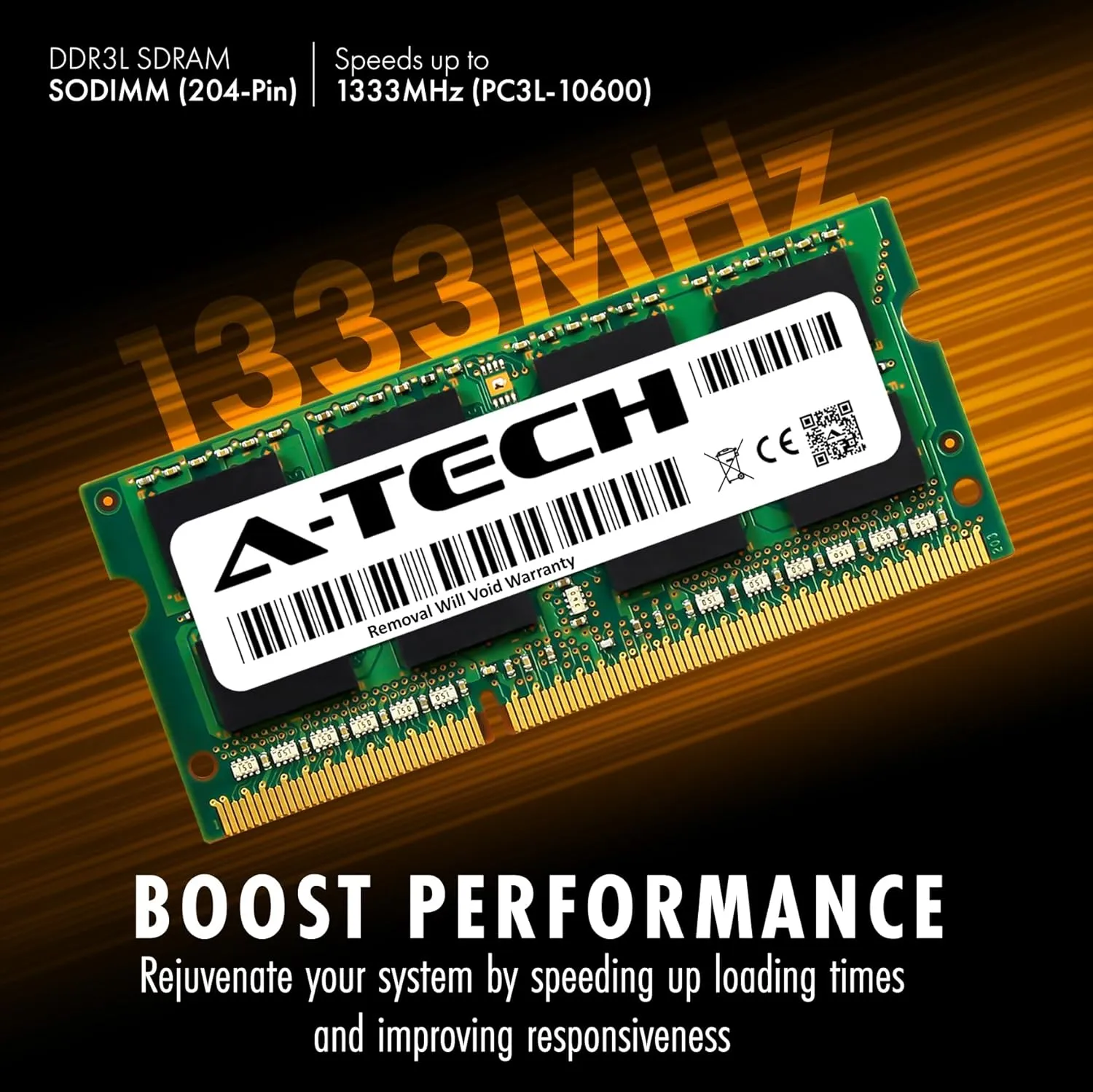 A-Tech 8GB RAM for Dell Inspiron 20 3043 AIO All-in-One Desktop | DDR3/DDR3L 1333MHz PC3L-10600 SODIMM 2Rx8 1.35V 204-Pin Non-ECC SO-DIMM Memory Upgrade