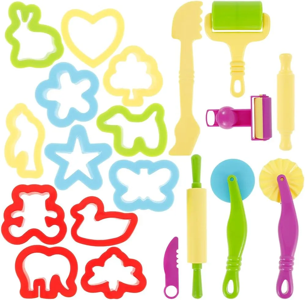 Accessories Set Color Clay Dough Making Tools DIY Playdough Tools Mini Clay Tools Kit Including Rollers Cutters Art Supplies for Girls Boys KindSchool Crafts
