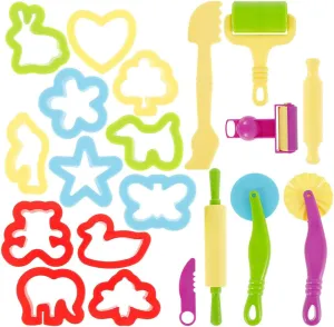 Accessories Set Color Clay Dough Making Tools DIY Playdough Tools Mini Clay Tools Kit Including Rollers Cutters Art Supplies for Girls Boys KindSchool Crafts