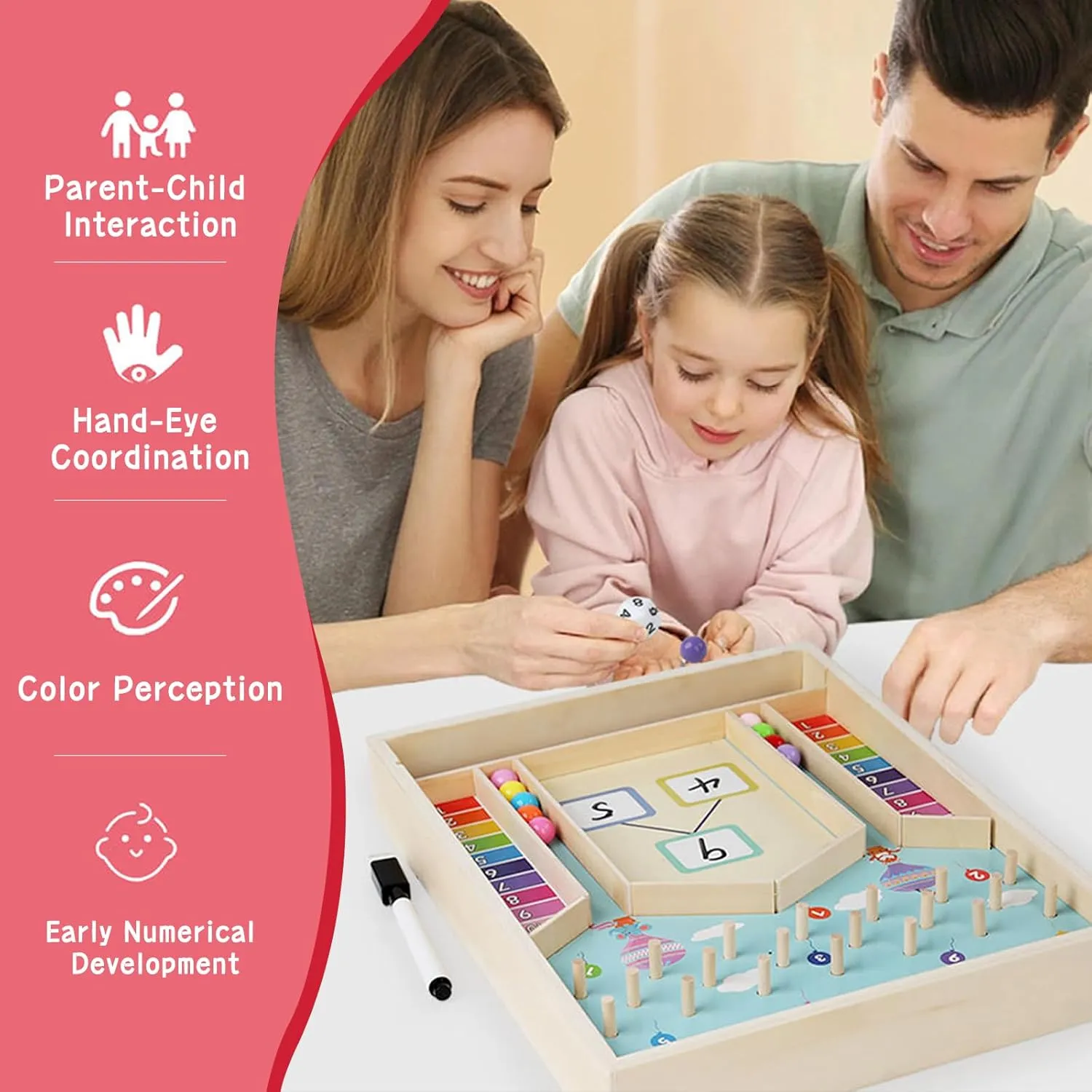 Addition Within 10 Counting & Decomposition Math Game Manipulatives Montessori Educational Toys 1 2 3 Year Old, Kindergarten Preschool 1st Grade Learning Activities, Graduation Birthday Gift Boy Girl
