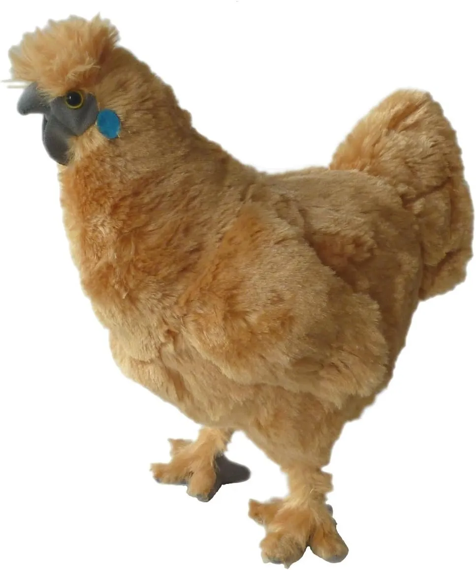 Adore 12" Standing Fluffy The Silkie Chicken Stuffed Animal Plush Toy