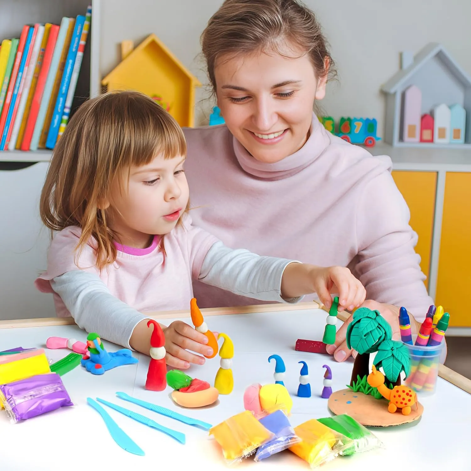Air Dry Clay 90 Colors, Modeling Clay for Kids,Model Magic Clay,DIY Molding Clay Starter Kit with Sculpting Tools,Soft and Non-Sticky,Art and Crafts for Boys & Girls 3-12 Years Old.