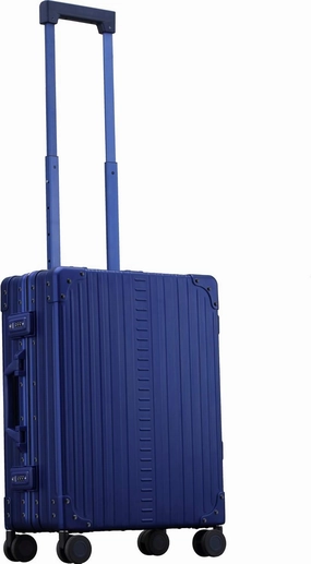 Aleon 21 Inch International Aluminum Carry-On Luggage - Hardside Lightweight Carry-On Suitcase, TSA Approved, Hard Shell Suitcase, Airline Approved Hard Spinner Wheels Luggage (Sapphire)