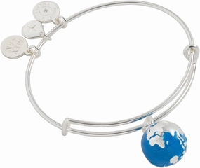 Alex and Ani Globe Charm Bangle