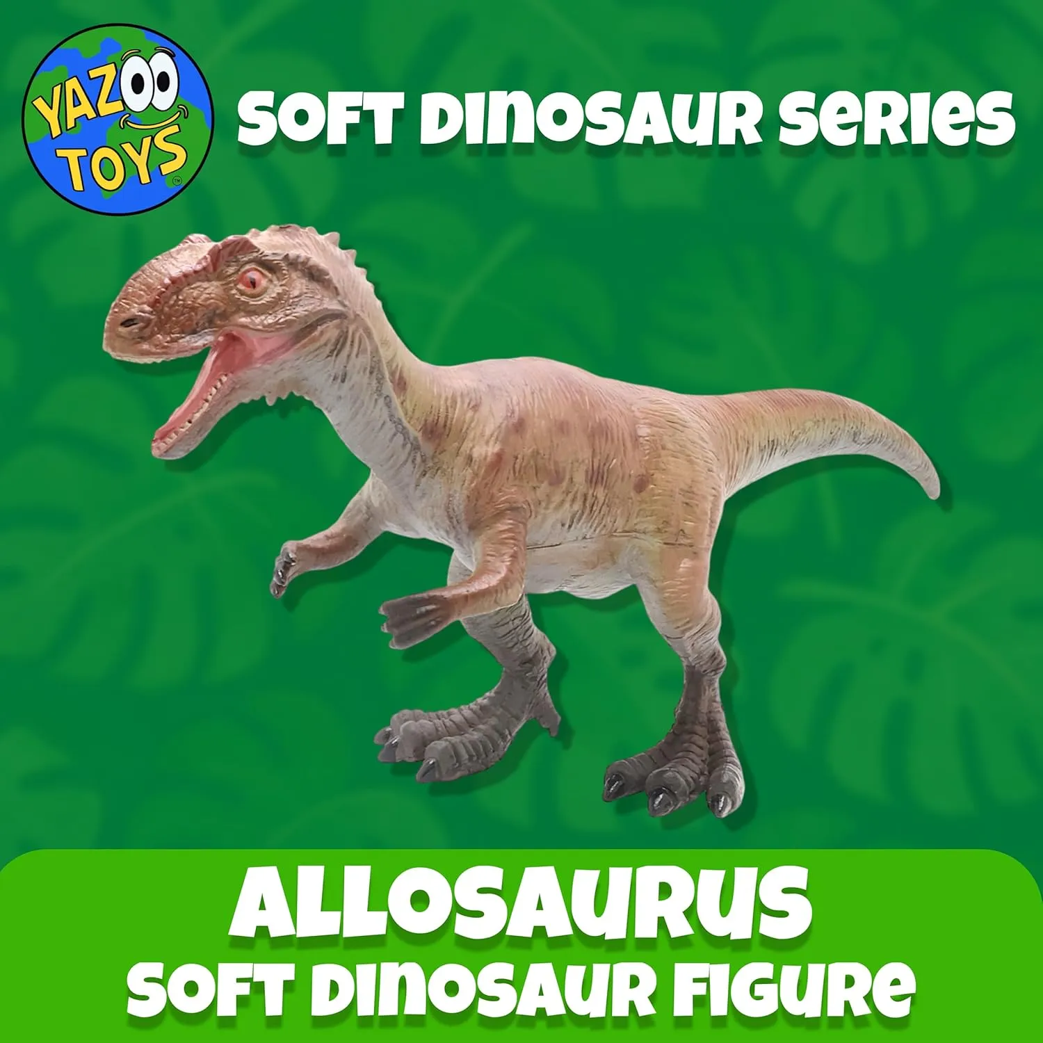 Allosaurus Red Soft Dinosaur Toy Figure for Kids - Realistic Dinosaur with Safe, Soft Material - Educational and Fun Prehistoric Play for Boys and Girls