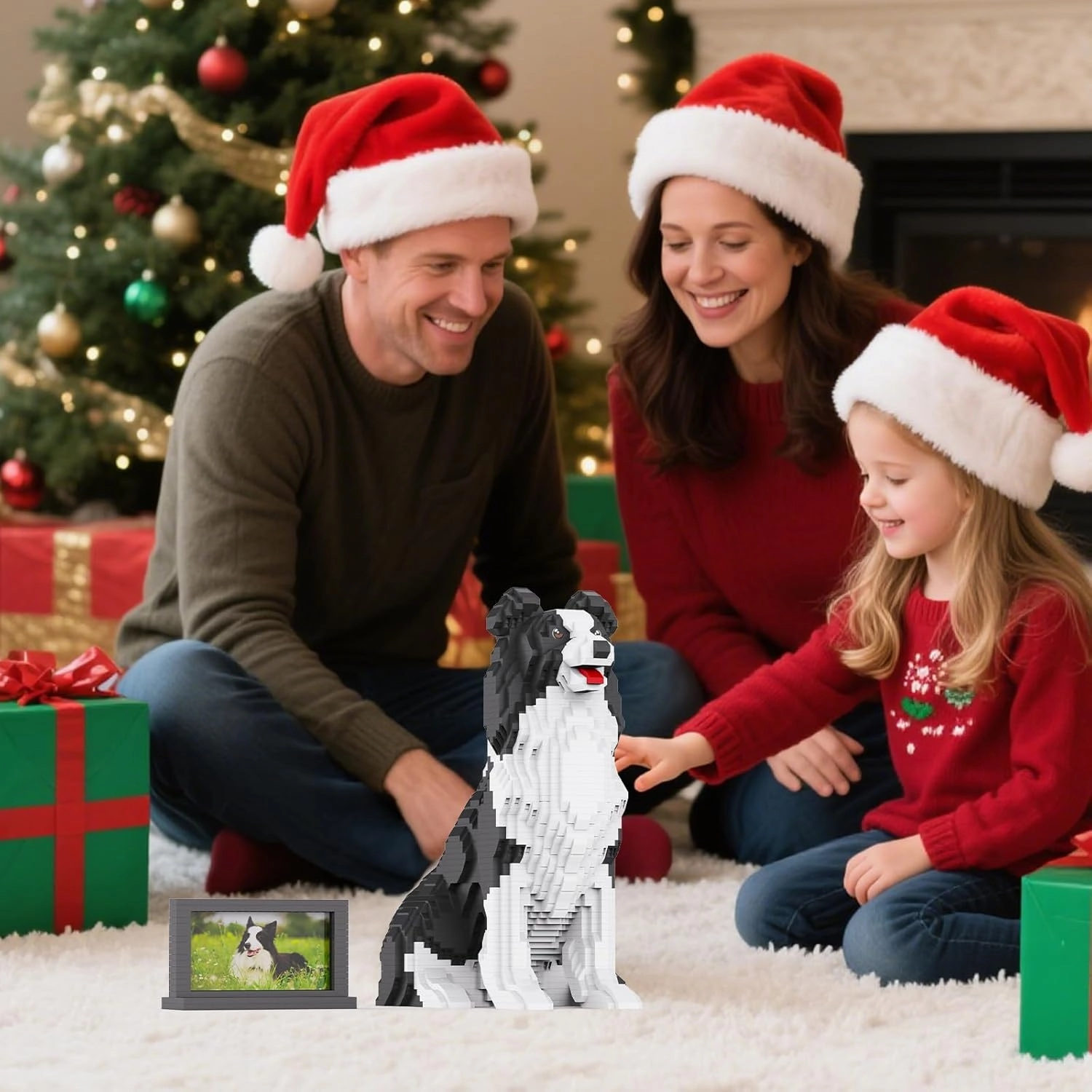 Animal Dog Adorable Pet Collie Building Block Set - Secret Small Storage Box Inside! Ideal Toy for Dog Lovers, Kids & Adults.