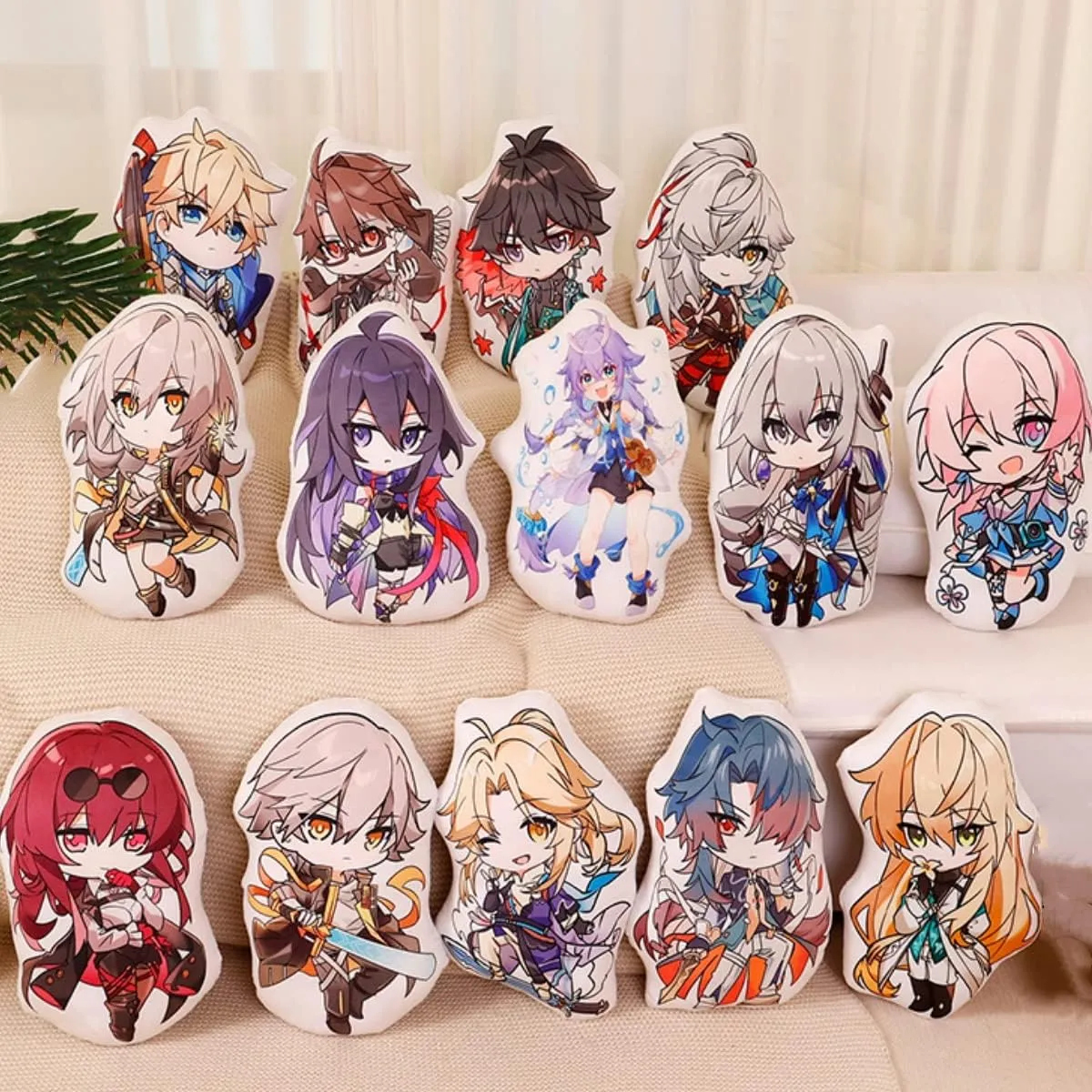 Anime Figure Plush Pillow Plush Toy Throw Pillow for Halloween Cosplay Decorations Birthday Toys 17.7in (Bailu)