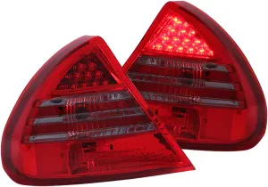 AnzoUSA 321253 Red/Smoke LED Taillight for Mitsubishi Mirage - (Sold in Pairs)
