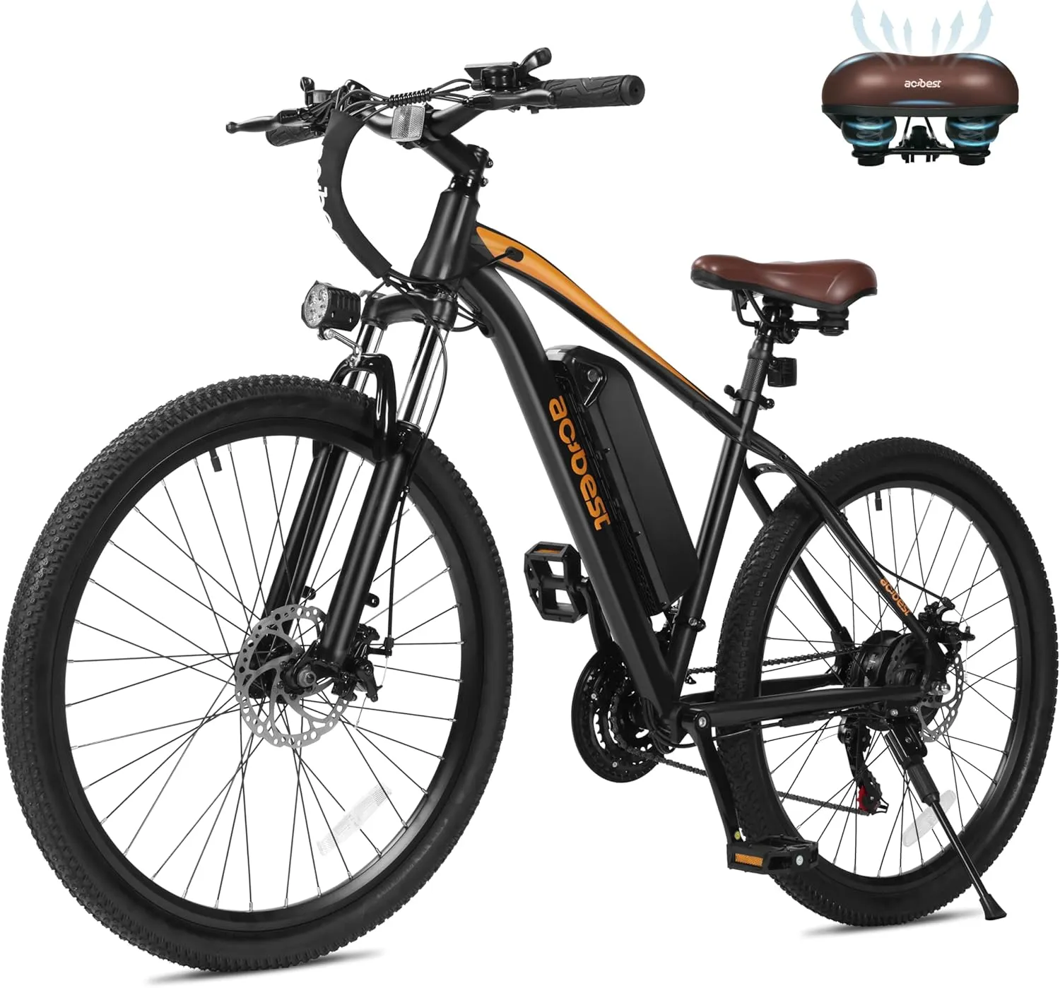 Apex Electric Bike for Adults, 26" 1000W Peak Electric Mountain Bike, 22MPH Top Speed, Max Range 55  Miles, 48V Removable Battery, 21-Speed Lightweight E-Bike, Front Suspension