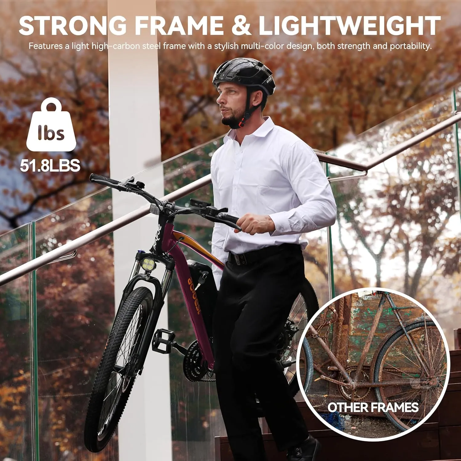 Apex Electric Bike for Adults, 26" 1000W Peak Electric Mountain Bike, 22MPH Top Speed, Max Range 55  Miles, 48V Removable Battery, 21-Speed Lightweight E-Bike, Front Suspension