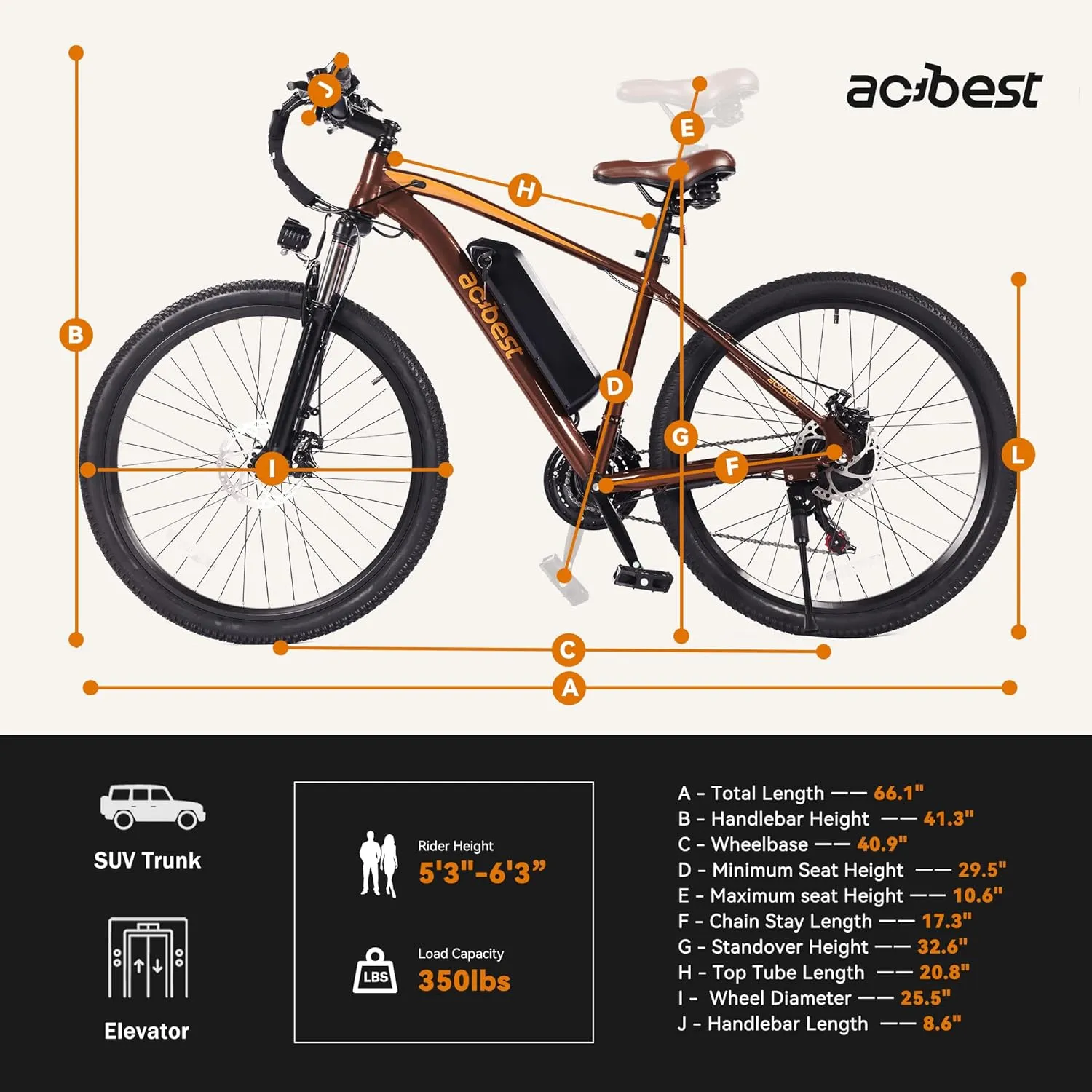 Apex Electric Bike for Adults, 26" 1000W Peak Electric Mountain Bike, 22MPH Top Speed, Max Range 55  Miles, 48V Removable Battery, 21-Speed Lightweight E-Bike, Front Suspension