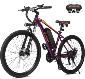 Apex Electric Bike for Adults, 26" 1000W Peak Electric Mountain Bike, 22MPH Top Speed, Max Range 55  Miles, 48V Removable Battery, 21-Speed Lightweight E-Bike, Front Suspension