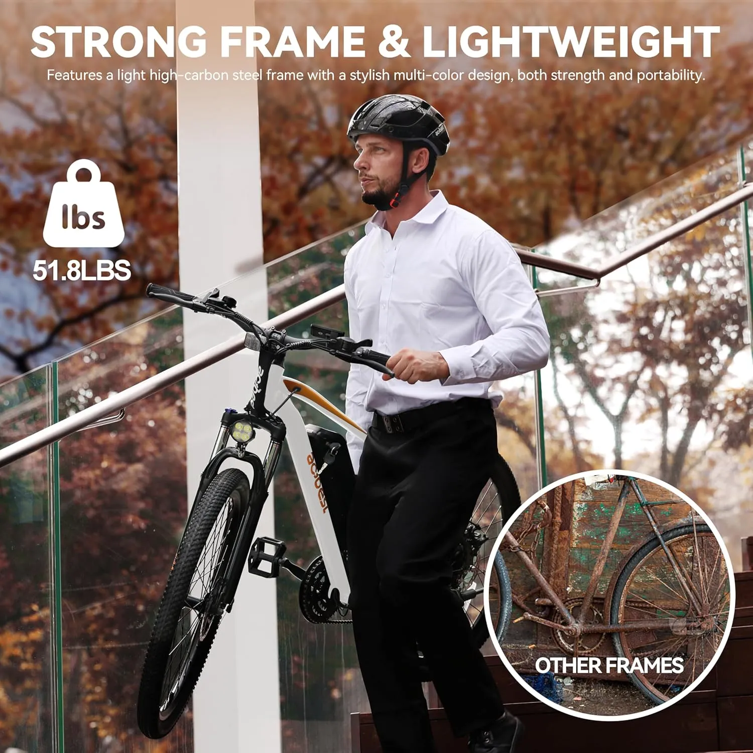 Apex Electric Bike for Adults, 26" 1000W Peak Electric Mountain Bike, 22MPH Top Speed, Max Range 55  Miles, 48V Removable Battery, 21-Speed Lightweight E-Bike, Front Suspension