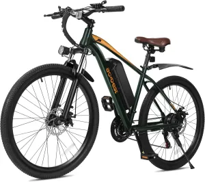 Apex Electric Bike for Adults, 26" 1000W Peak Electric Mountain Bike, 22MPH Top Speed, Max Range 55  Miles, 48V Removable Battery, 21-Speed Lightweight E-Bike, Front Suspension