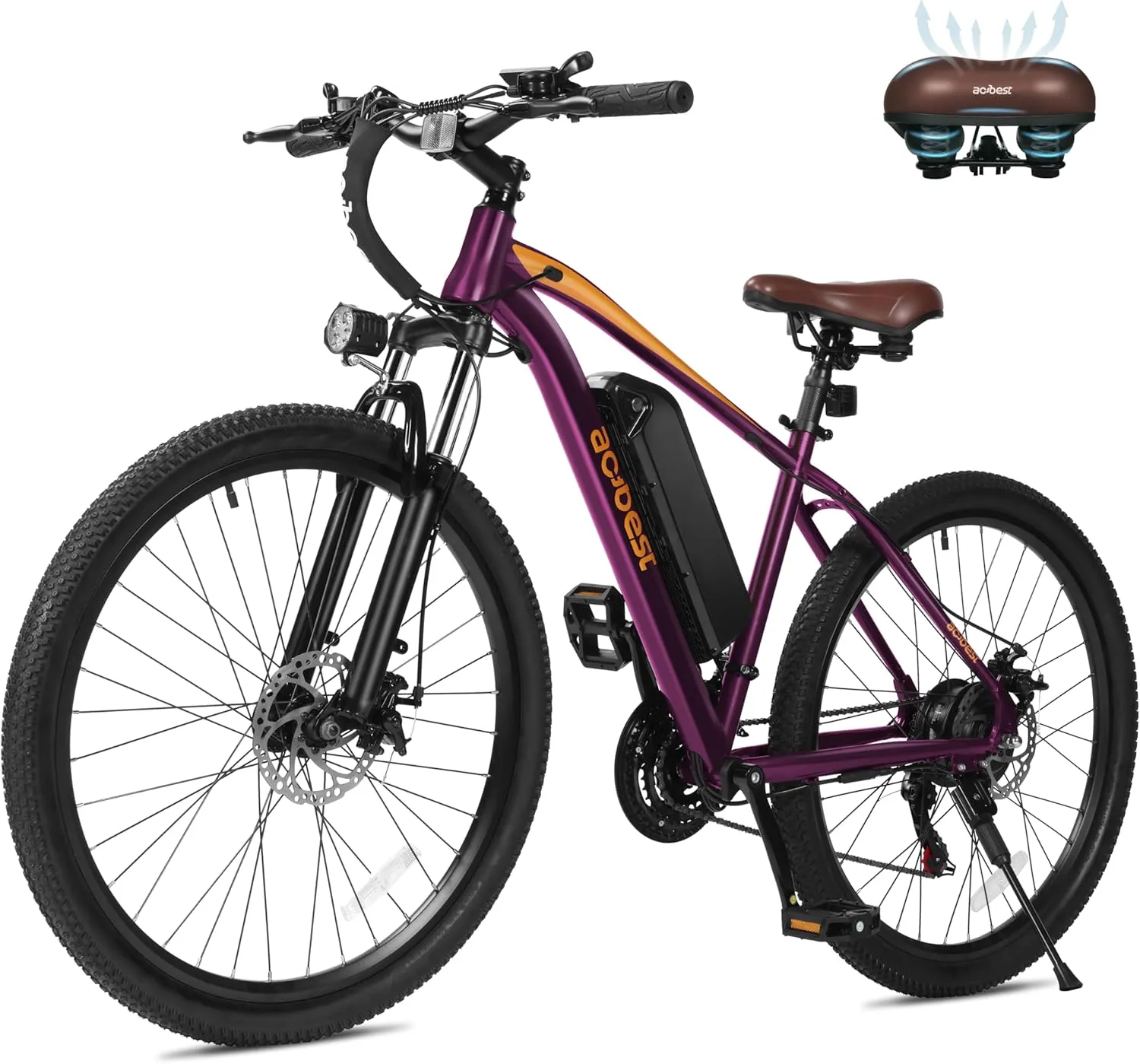 Apex Electric Bike for Adults, 26" 1000W Peak Electric Mountain Bike, 22MPH Top Speed, Max Range 55  Miles, 48V Removable Battery, 21-Speed Lightweight E-Bike, Front Suspension