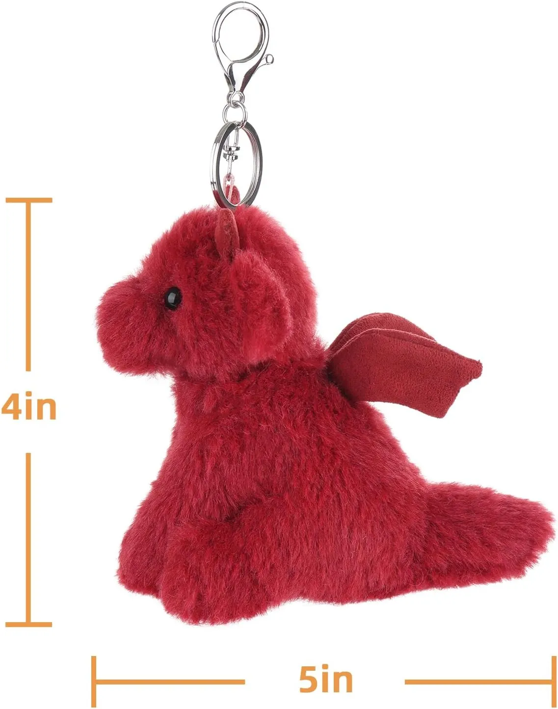 Apricot Lamb Cute Toys Plush Dragon Dinosaur Stuffed Animal Soft Keychain for Kids Bag, Purse, Backpack, Handbag (5 Inches) …