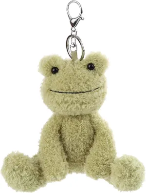 Apricot Lamb Cute Toys Plush Green frog Stuffed Animal Soft Keychain for Kids Bag, Purse, Backpack, Handbag (6 Inches)