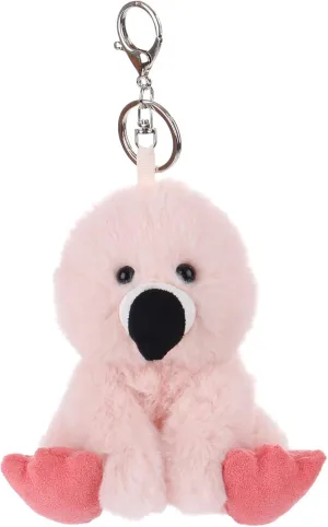 Apricot Lamb Cute Toys Plush Pink Flamingo Stuffed Animal Soft Keychain for Kids Bag, Purse, Backpack, Handbag (5 Inches)