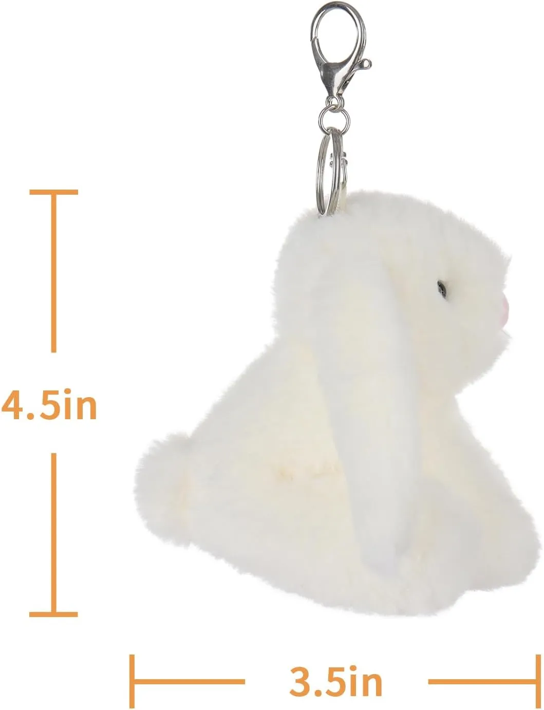 Apricot Lamb Cute Toys Plush Rabbit Stuffed Animal Soft for Kids Bag, Purse, Backpack, Handbag (4.7 Inches)