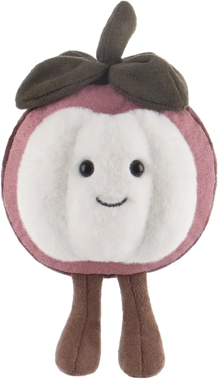 Apricot Lamb Fresh Mangosteen Stuffed Animals for Kids, Soft Cute Plush Toys for Baby Girl and Boy, Fluffy Fresh Mangosteen 5.2 Inches