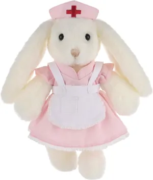 Apricot Lamb Nurse Bunny Stuffed Animals for Kids, Soft Cute Plush Toys for Baby Girl and Boy, Fluffy Nurse Bunny