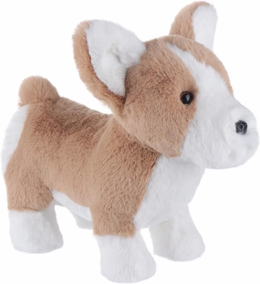 Apricot Lamb Toys Plush Brown and White Corgi Puppy Dog Stuffed Animal Soft Cuddly Perfect for Kids 11.4 Inches