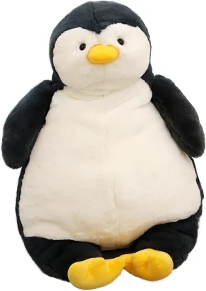 ARELUX 14in Cute Penguin Plush Stuffed Animal Hugging Pillow: Soft Large Sleeping Body Warm Fluffy Pillow Adorable Chubby Penguin Plushie Toy Creative for Friends Dormitory