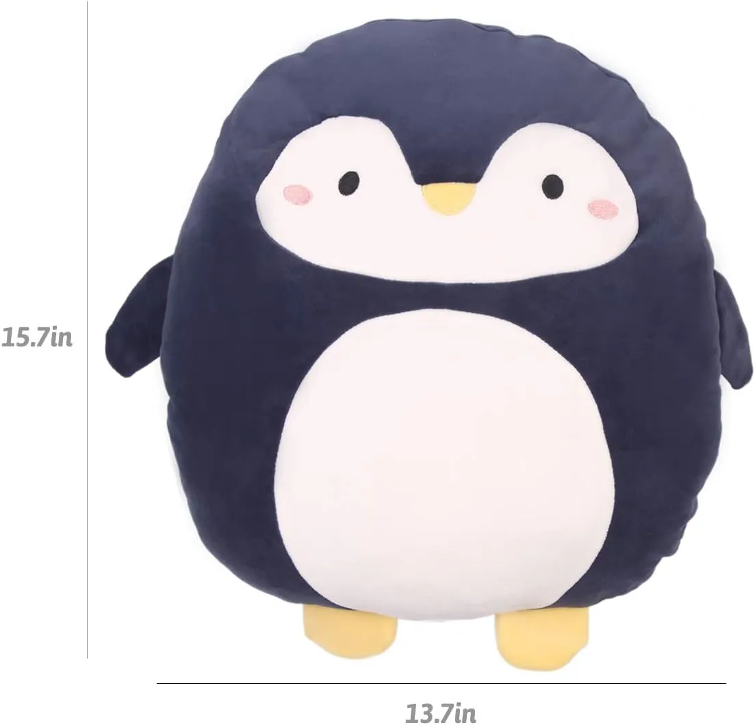 ARELUX 16 inch Soft Penguin Anime Plush Pillow Cute Stuffed Animal Plush Toy Kawaii Plushies Room Decor Christmas Decorations Gifts for Women Kids Birthday