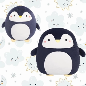 ARELUX 16in 12in Soft Penguin Anime Plush Pillow Cute Stuffed Animal Plush Toy Kawaii Plushies Room Decor Christmas Decorations Gifts for Women Kids Birthday 2Sets