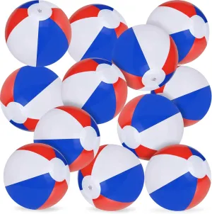 ArtCreativity 16" Patriotic Beach Balls for Kids (Pack of 12) Inflatable Summer Toys for Boys and Girls, Decorations for Hawaiian, July 4th Pool Party Favors