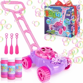 ArtCreativity Bubble Lawn Mower for Toddlers 1-3, Kids Bubble Machine for 1-Year-Old Girl Gifts, Summer Outdoor Push Gardening Toys for Kids Age 1 2 3  Birthday Gifts for Preschool Girls