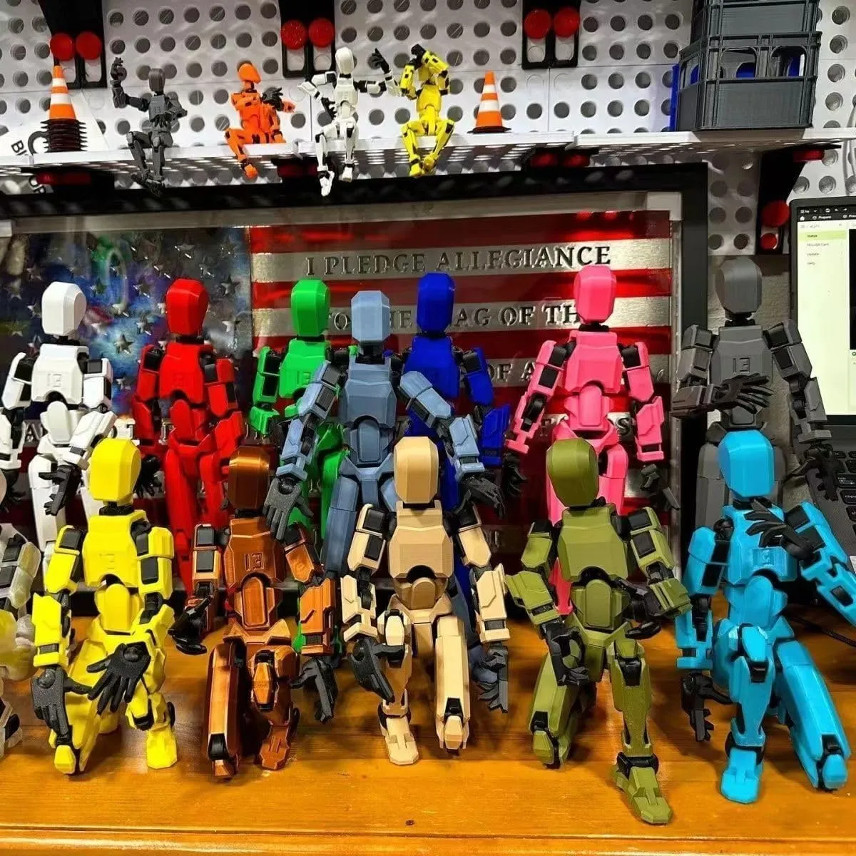 Assembly Completed 2025 New Titan 13 Action Figure,Lucky Robot 13 Action Figures 3D Printed Multi Jointed Movable Figure,Nova 13 Action Figure for Collectors Desktop Decorations(5 PCS)