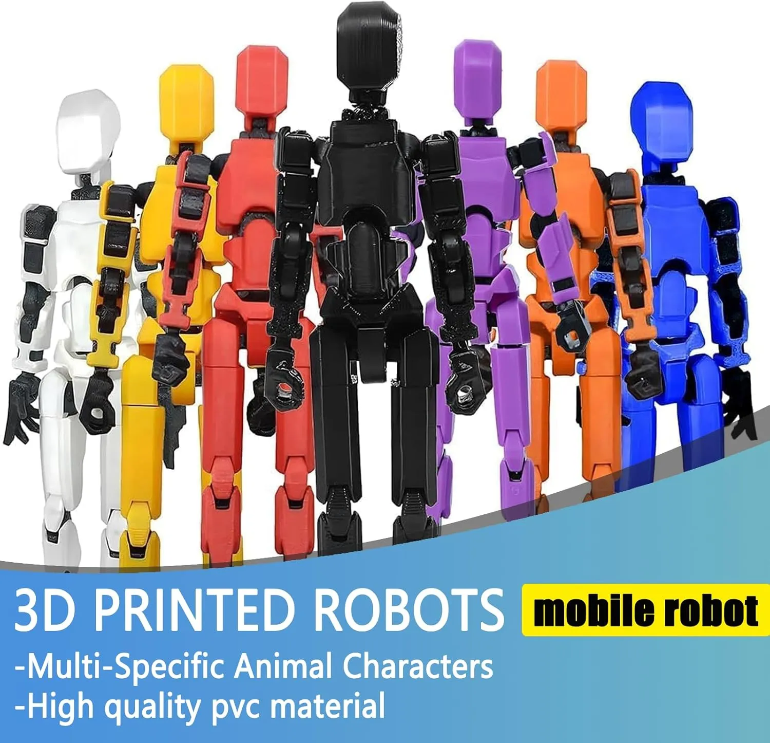 Assembly Completed 2025 New Titan 13 Action Figure,Lucky Robot 13 Action Figures 3D Printed Multi Jointed Movable Figure,Nova 13 Action Figure for Collectors Desktop Decorations(5 PCS)