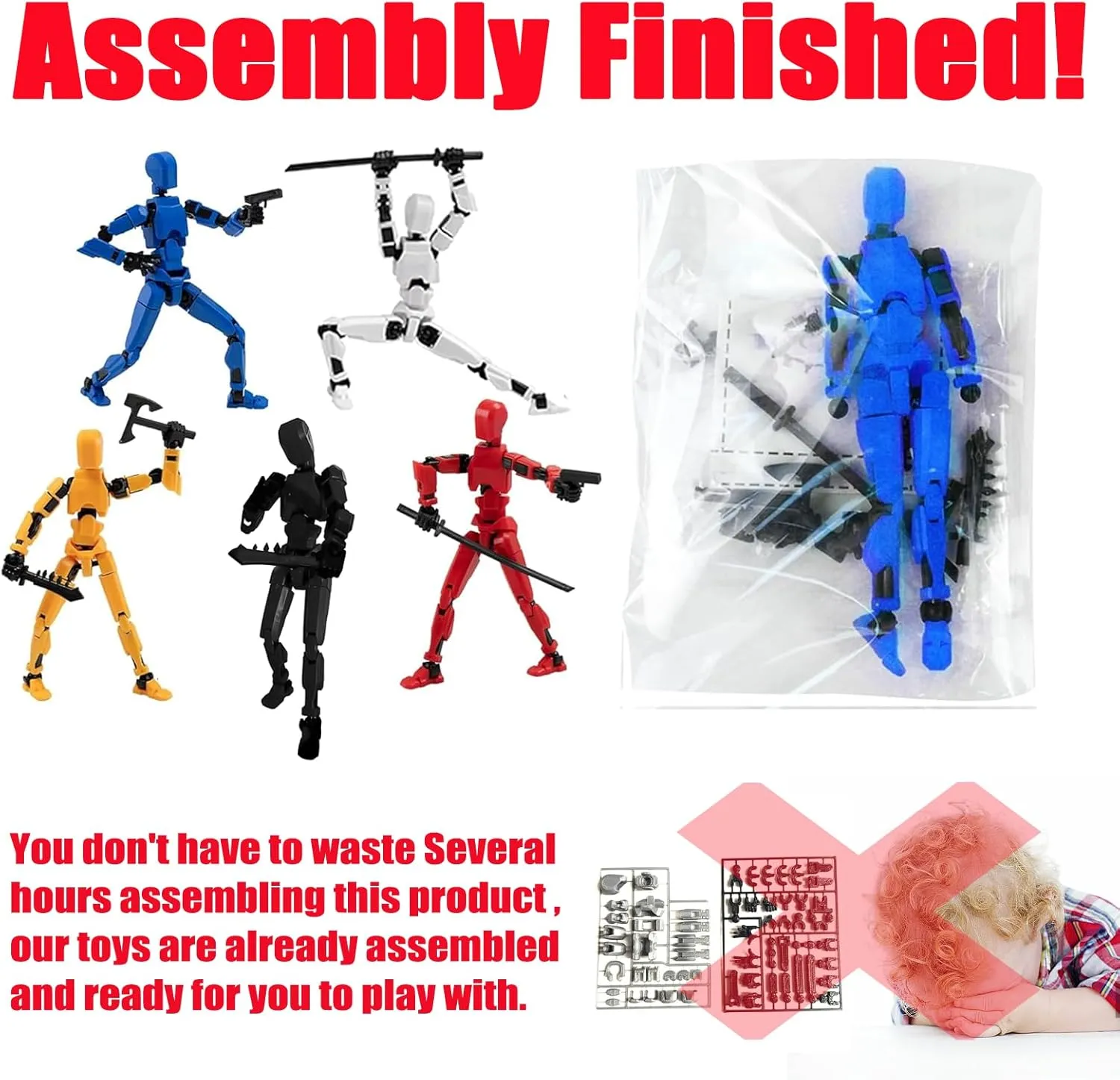 Assembly Completed 2025 New Titan 13 Action Figure,Lucky Robot 13 Action Figures 3D Printed Multi Jointed Movable Figure,Nova 13 Action Figure for Collectors Desktop Decorations(5 PCS)