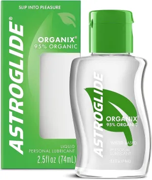 Astroglide Organix Liquid (2.5 Oz.) Water Based Personal Lubricant with 95% Organic Ingredients