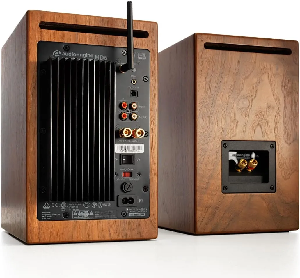 Audioengine HD6 Premium Bookshelf Speakers - Wireless 150W Bluetooth - Powerful Home Music System - Home Theater Systems, Studio Monitors