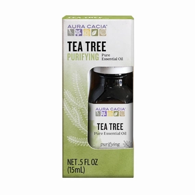 Aura Cacia 100% Pure Tea Tree Essential Oil, 100% Pure Therapeutic Grade, 15 ml in Box, Melaleuca alternifolia (Pack of 2)
