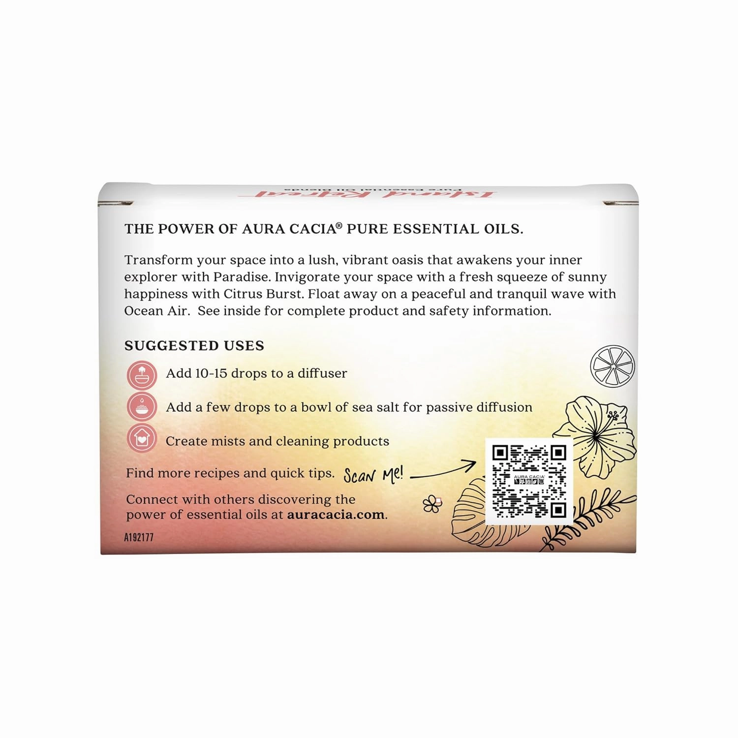 Aura Cacia Island Retreat Essential Oil Kit - Light Aroma, No Synthetic Fragrances
