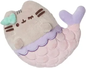 Aurora World, 61516, Mermaid Pusheen Small, Eco-Responsible Plush, Pink & Purple, Pink & Lila