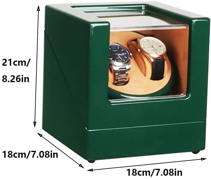 Automatic Watch Winder Box Watch Double Watch Winder Box, with Led Light, Wood Shell Piano Paint Exterior, Extremely Silent Motor, Fit Lady and Man,C