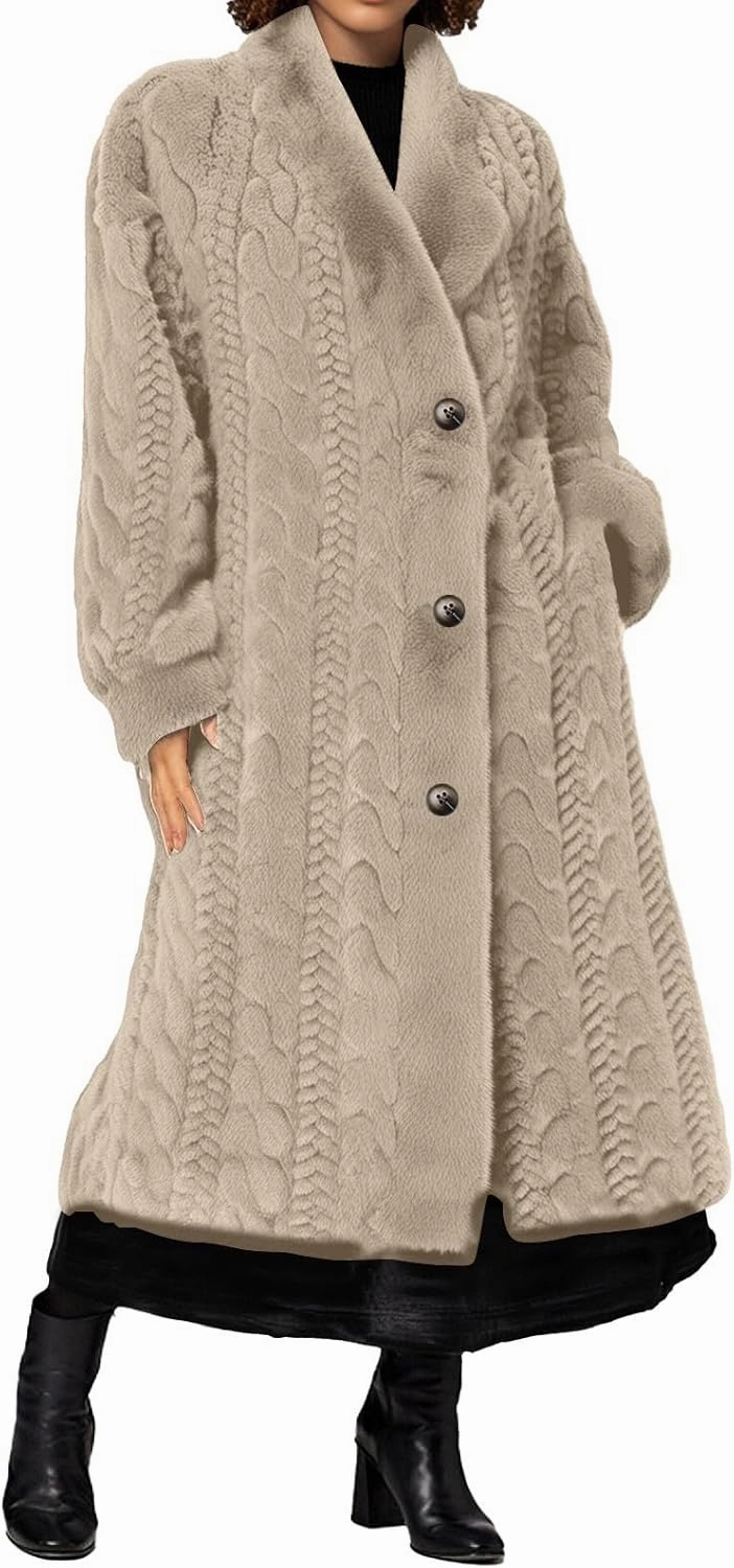 Autumn and Winter Thickened Women's Elongated Imitation Mink Cardigan Jacket Integrated Coat Pleated Back Denim
