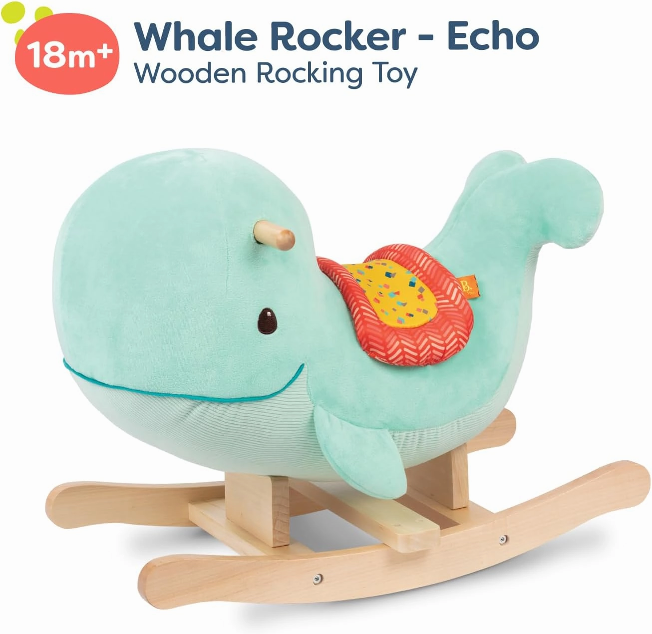 B. toys- Whale Rocker - Echo- Whale Rocking Toy – Wooden Ride-On – Classic Toys for Toddlers, Kids – 18 Months  