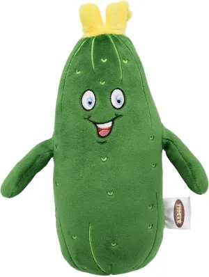 BABOLI Adorable Pickle Stuffed Animal Cucumber Plush Plant with Smile Face and Yellow Corolla Pretty Cute Plushie Toy Gift for Any Pickle Lover 9 Inches (Smiling-S)