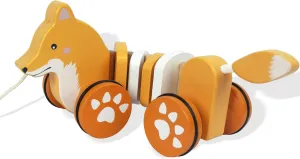 Baby Toys Car,Wooden Pull Along Toddler Toy, Developmental Toy for 1 Year Old Girl Boy Birthday Gift (Fox)