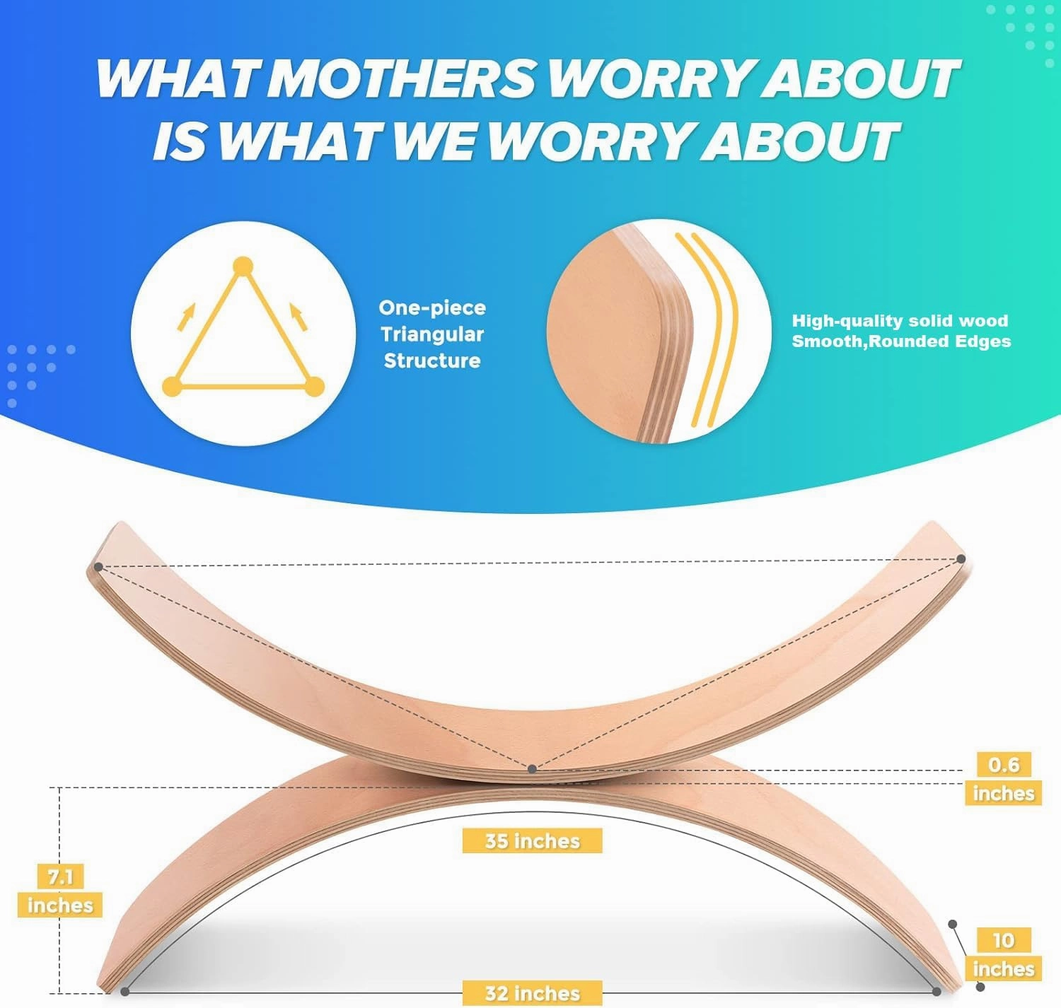 Balance Board Kids, [Natural Wood] Wobble Board for Kids Toddlers, Open Ended Montessori Waldorf Learning Toy, Gifts for 3 4 5 6 7 8 Year Old Boys Girls Kids Birthday & Christmas Stocking Stuffers