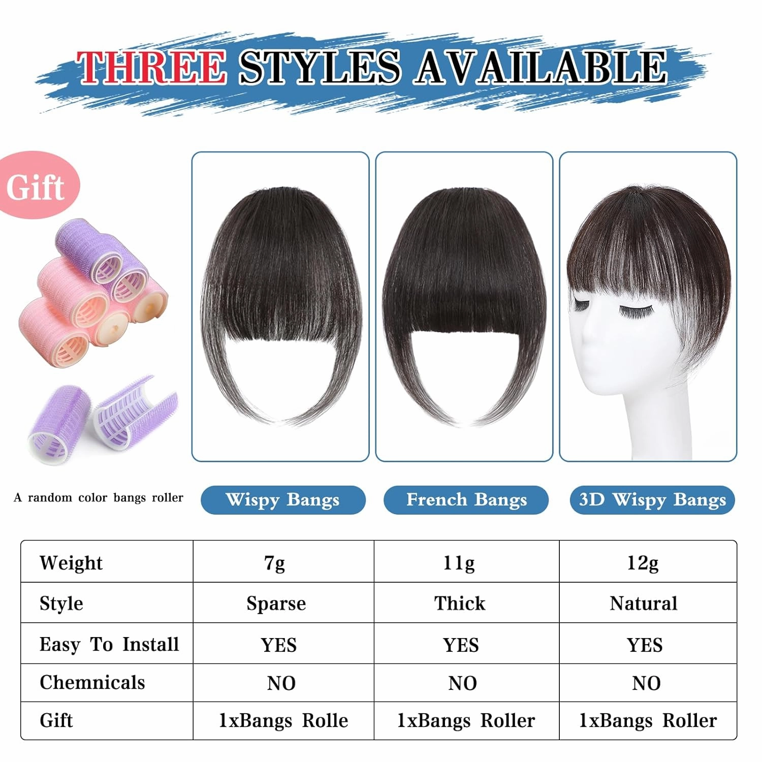 Bangs Hair Clip Human Hair Brown Black French Bangs for Women Fringe with Temples Hairpieces Clip on Bangs for Daily Wear (Brown Black, French Bangs)