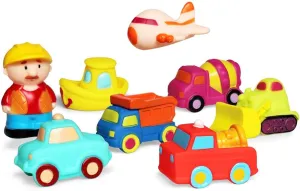 Bath Toys Floating Bath Vehicle Toys(8PCS),Baby Soft Bath Time Toys,Bathtub Learning Bath Car Toys and Bathtub Truck Toys for Toddlers
